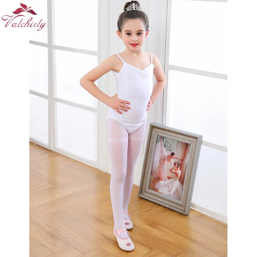 Kids Blue Cotton Ballet Leotard Ballerina Dance Costume Clothing