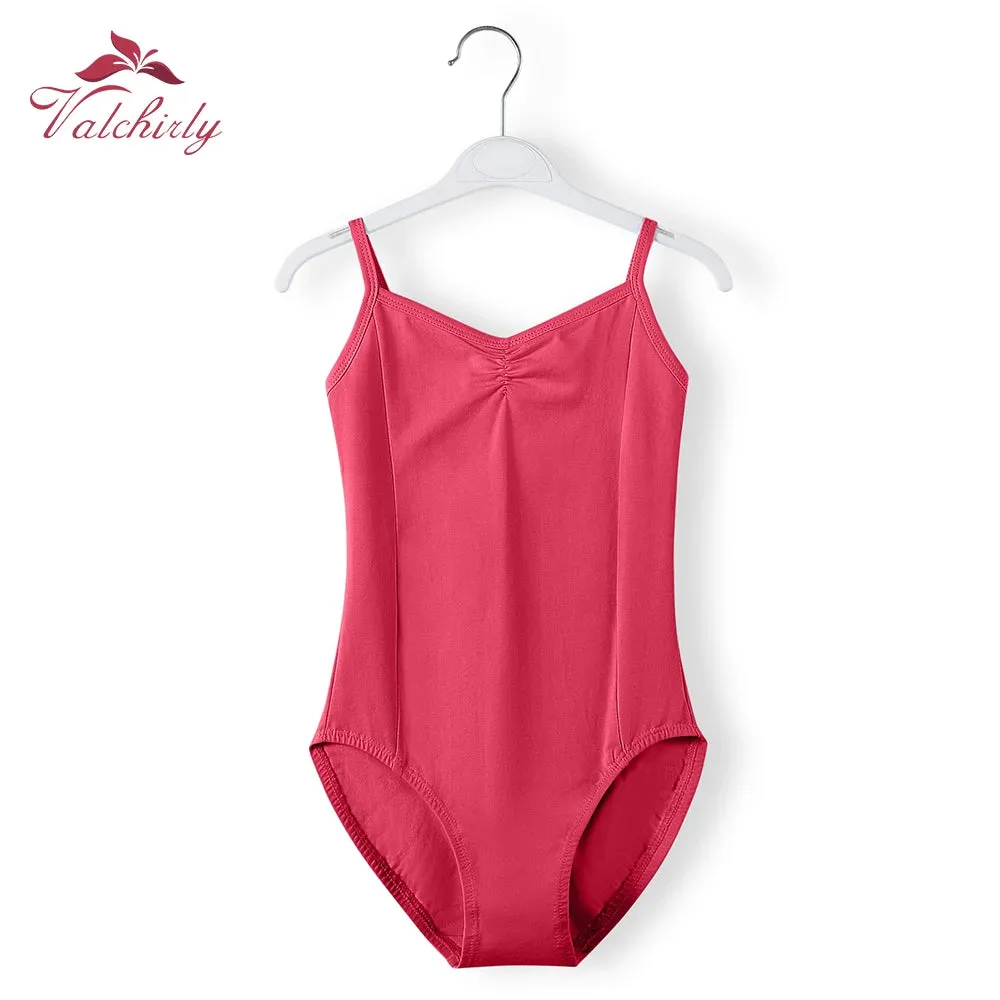 Kids Blue Cotton Ballet Leotard Ballerina Dance Costume Clothing