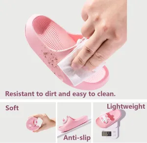 Kids Cloud Slides Sandals for Girls Boys, Toddler Pool Shower Beach Home Slippers, Lightweight Soft Non-Slip Flip Flops Animal Shape Quick Dry