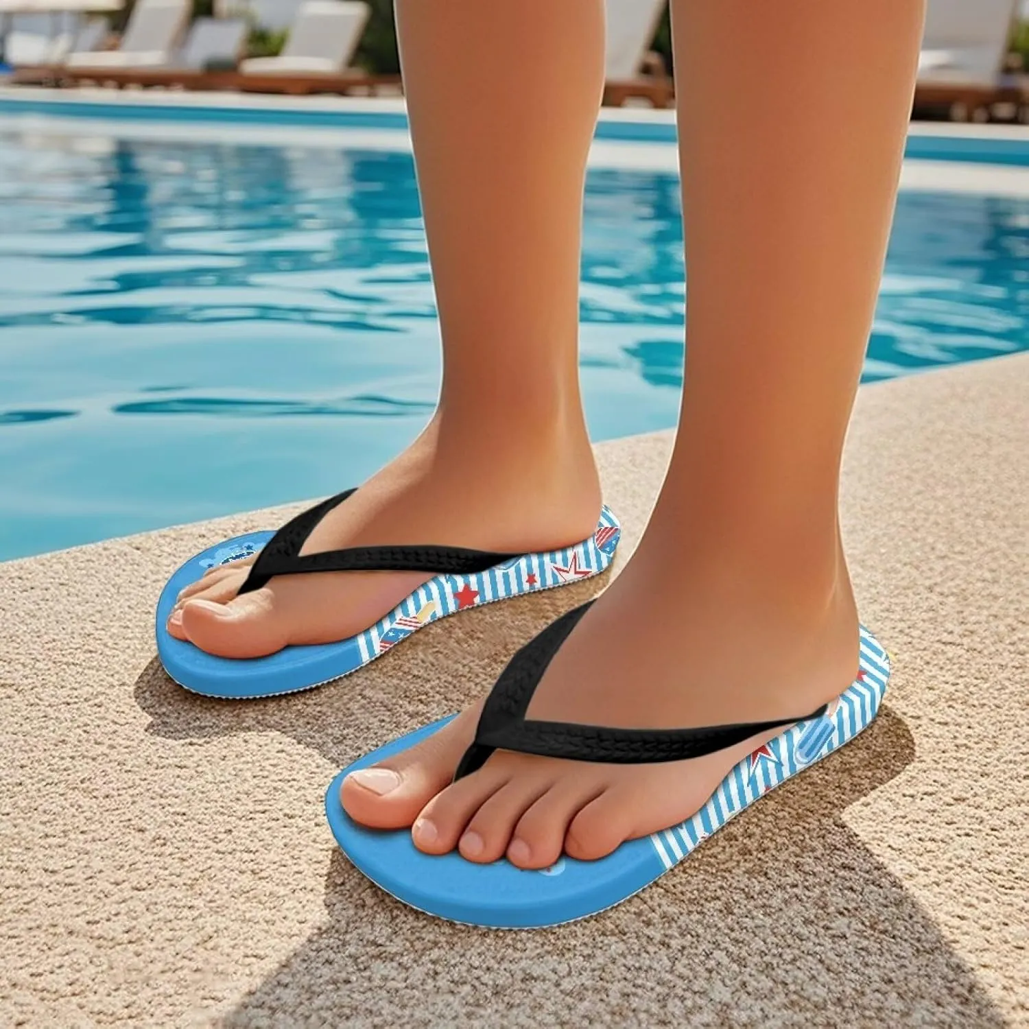 Kid's Flip Flops Non-Slip Girls Boys Slippers Slide Sandals for Home Beach Swim Pool