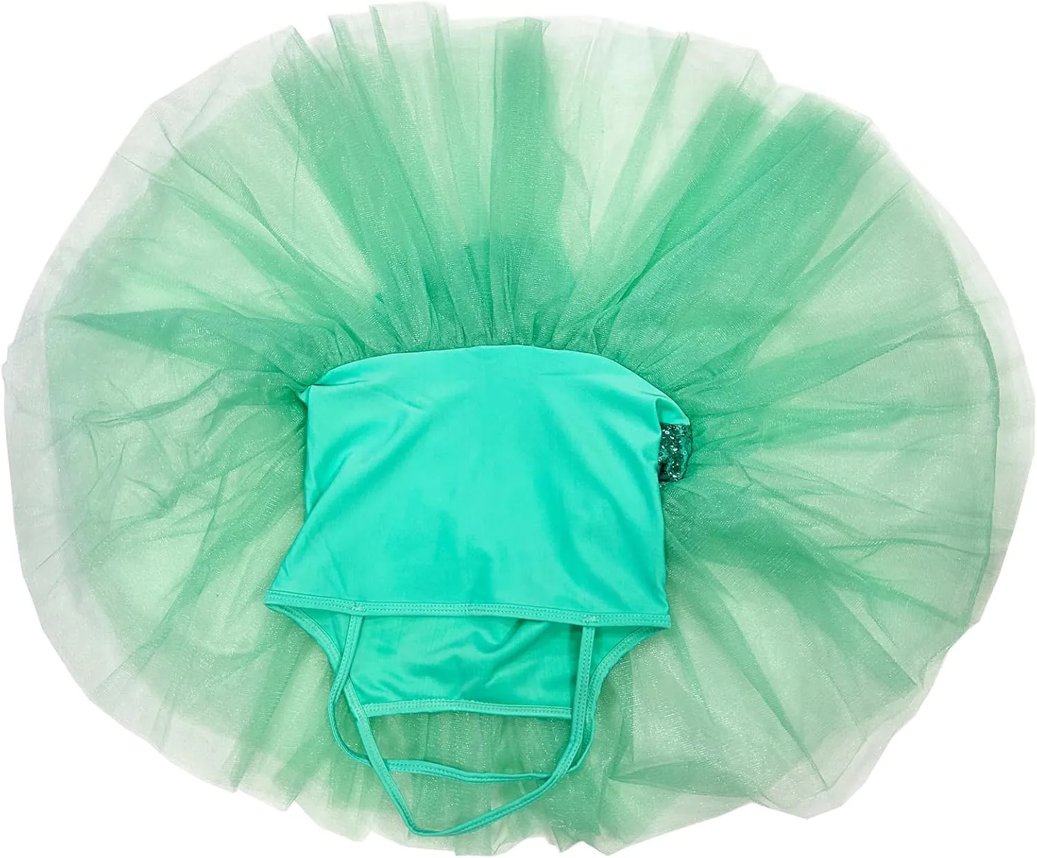 Kids Girls Sequined Spaghetti Straps Leotard Skirt Ballet Dance Tutu Sweetheart Ballerina Costume