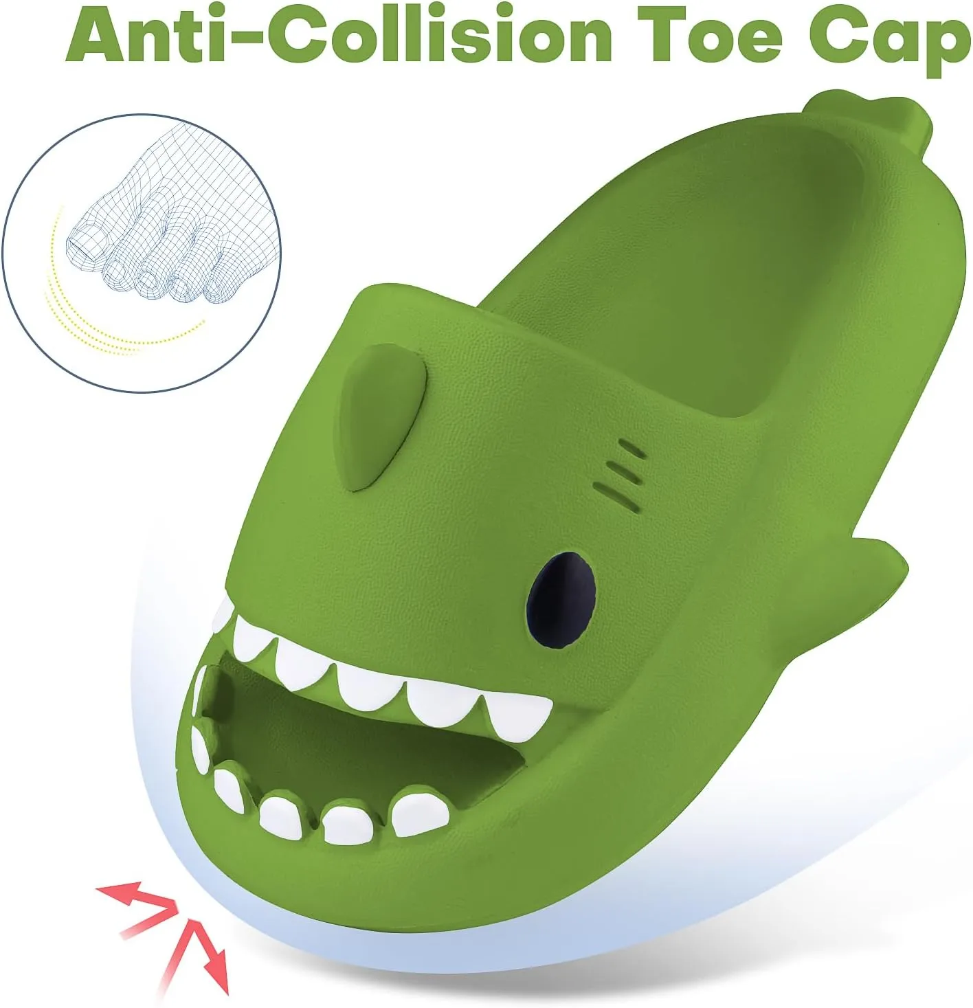Kids Shark Cloud Slides | Boys Girls Slip On Sandals | Toddler Beach Slippers | Youth Fish Flip Flops Pool Shower Shoes