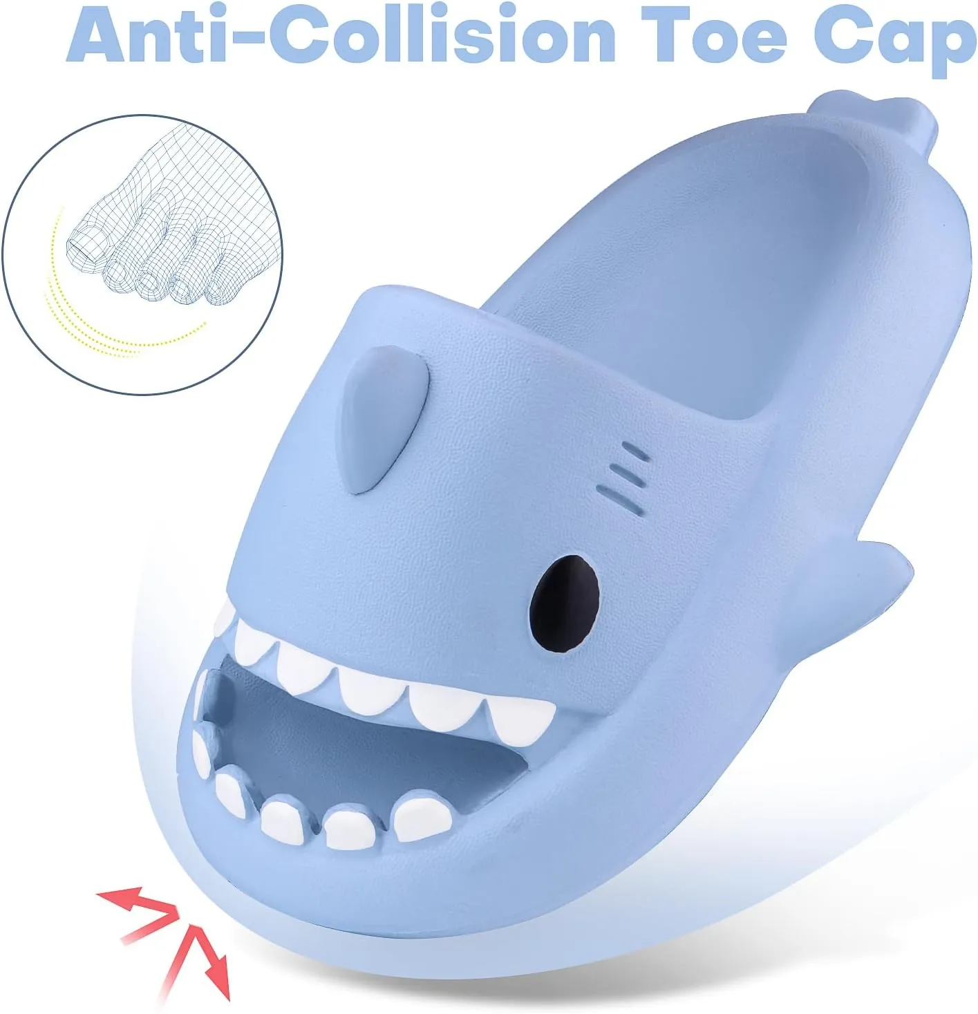 Kids Shark Cloud Slides | Boys Girls Slip On Sandals | Toddler Beach Slippers | Youth Fish Flip Flops Pool Shower Shoes