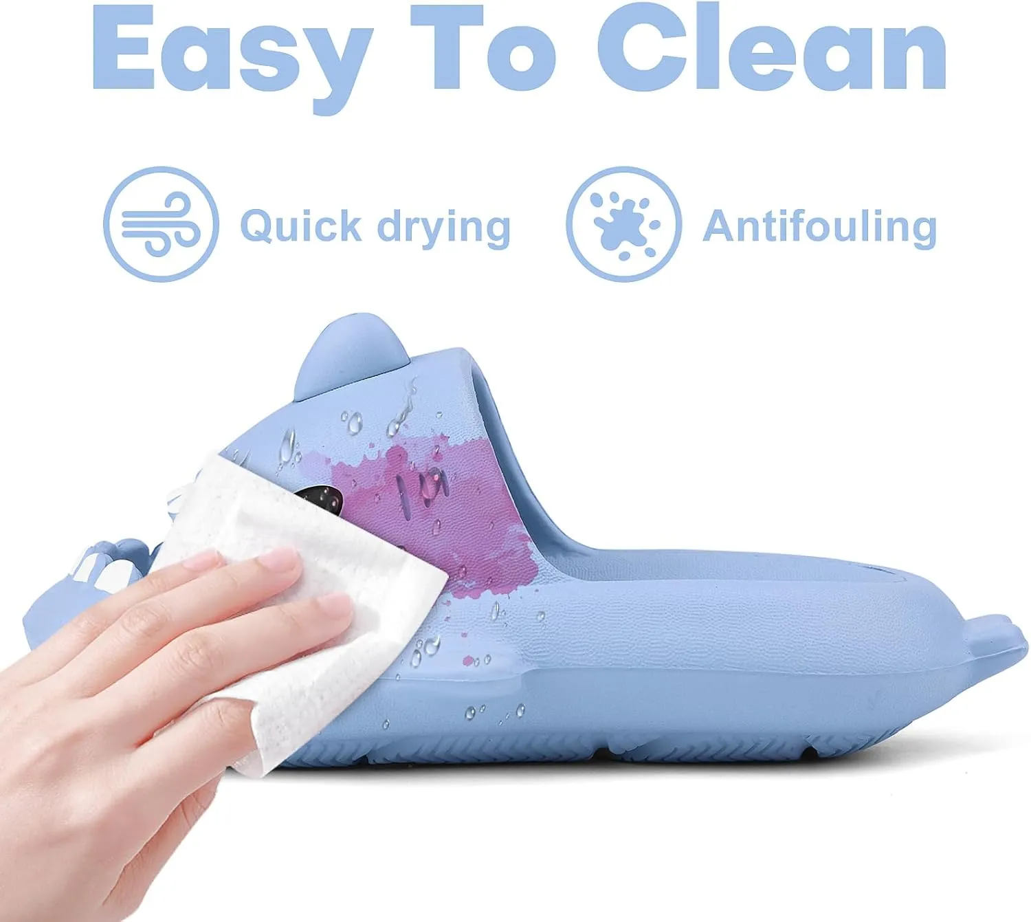 Kids Shark Cloud Slides | Boys Girls Slip On Sandals | Toddler Beach Slippers | Youth Fish Flip Flops Pool Shower Shoes