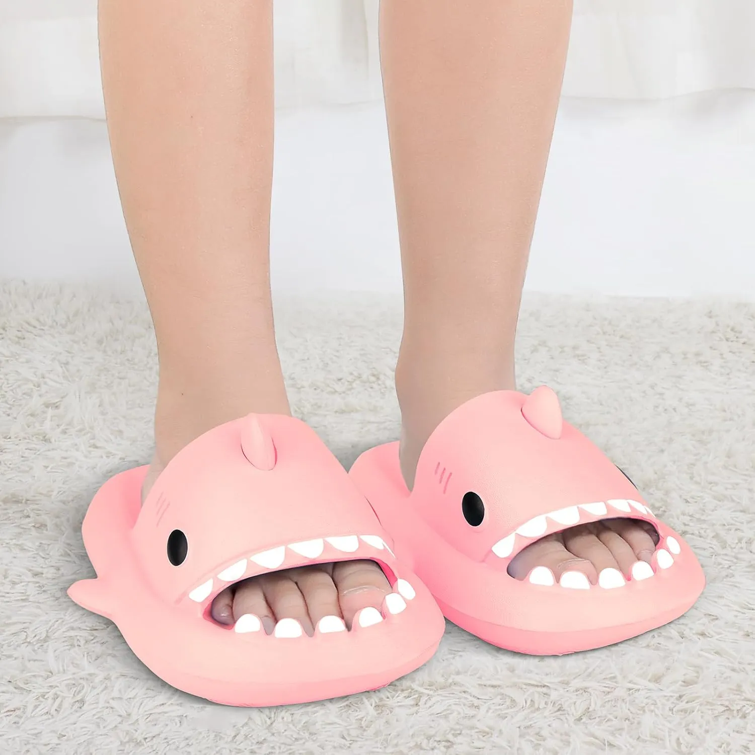 Kids Shark Cloud Slides | Boys Girls Slip On Sandals | Toddler Beach Slippers | Youth Fish Flip Flops Pool Shower Shoes