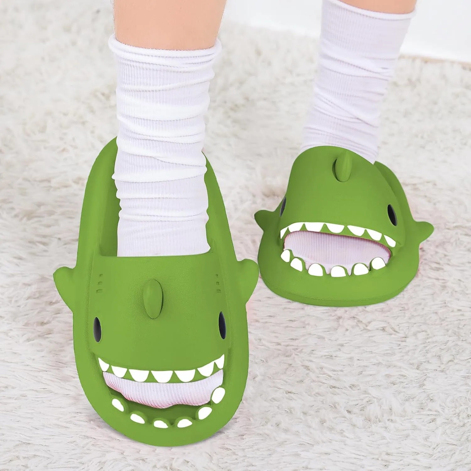 Kids Shark Cloud Slides | Boys Girls Slip On Sandals | Toddler Beach Slippers | Youth Fish Flip Flops Pool Shower Shoes