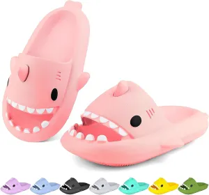 Kids Shark Cloud Slides | Boys Girls Slip On Sandals | Toddler Beach Slippers | Youth Fish Flip Flops Pool Shower Shoes