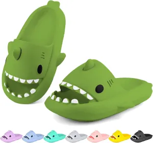 Kids Shark Cloud Slides | Boys Girls Slip On Sandals | Toddler Beach Slippers | Youth Fish Flip Flops Pool Shower Shoes