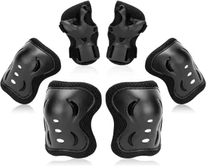 Kids/Youth Knee Pads Elbow Pad Wrist Guards Protective Gear Set, for Child Roller Skates, Cycling Bike, Skateboard, Inline Skatings, Scooter Riding, BMX Bike, and Other Outdoor Sports Activities