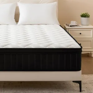 King Mattress 14 Inch Hybrid Mattress King with Memory Foam - Mattress in a Box with Individual Pocket Spring - Medium Firm Mattress Sleep Support Pressure Relief CertiPUR-US Certified 14 Inch King