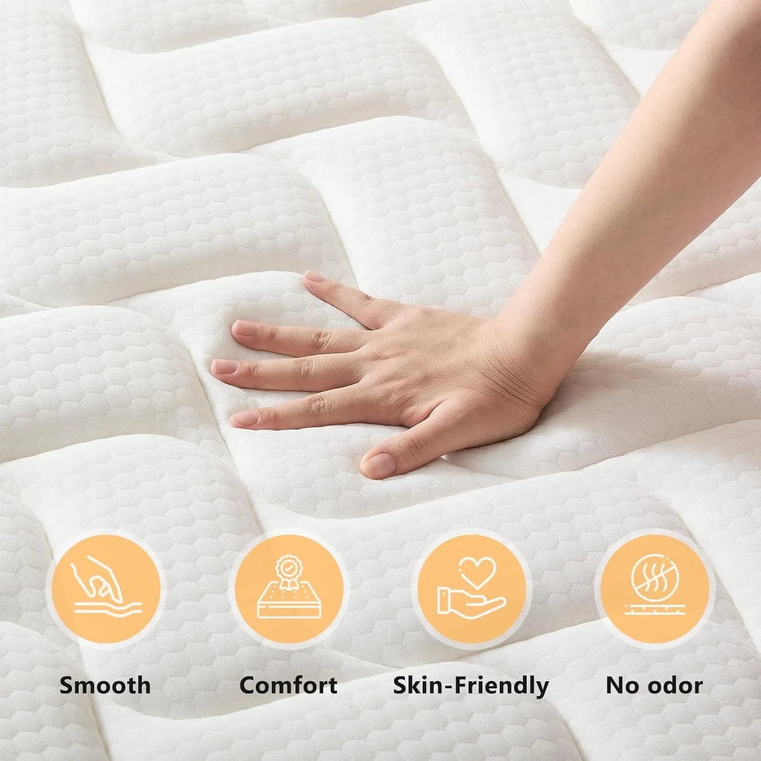 King Mattress 14 Inch Hybrid Mattress King with Memory Foam - Mattress in a Box with Individual Pocket Spring - Medium Firm Mattress Sleep Support Pressure Relief CertiPUR-US Certified 14 Inch King