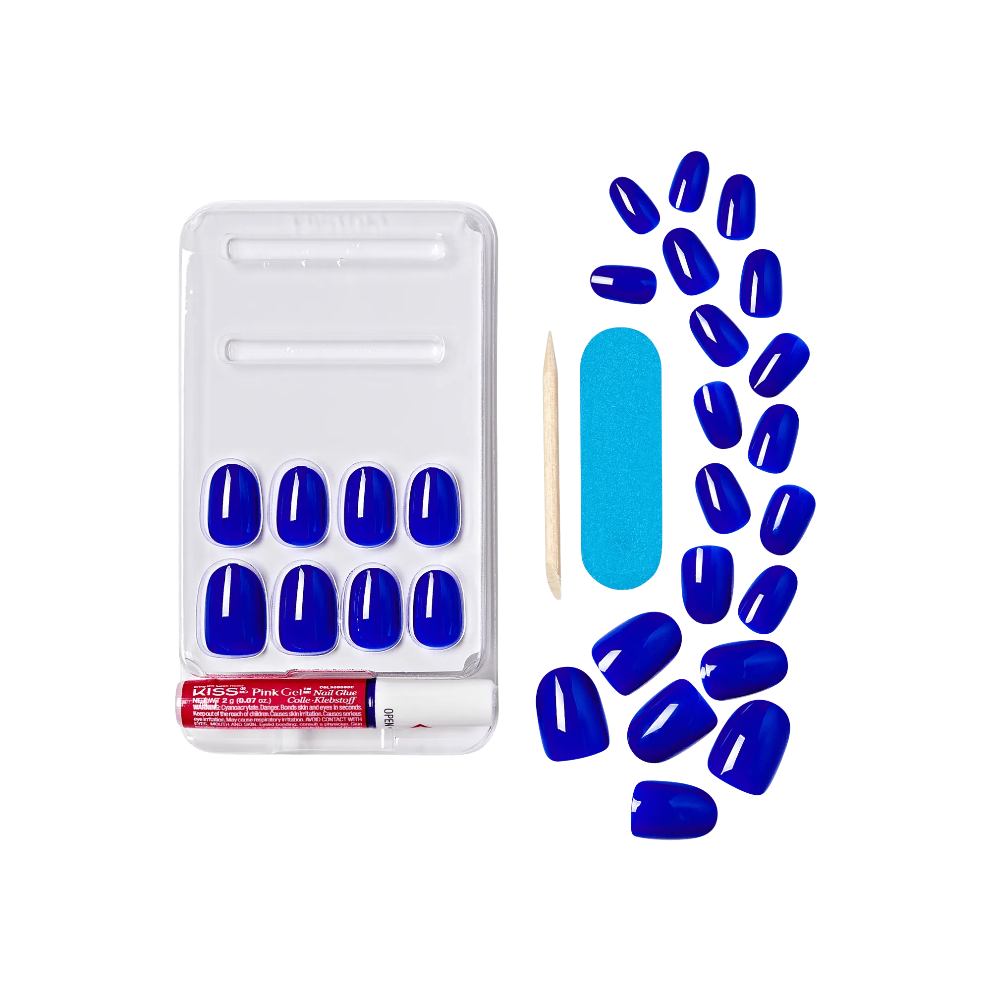 KISS Gel Fantasy Color Press On Glue Nails - Summer Throwbacks