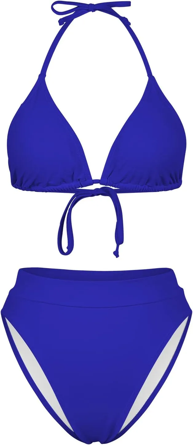 Kisscynest Women's 3 Pieces Swimsuit with Long Sleeve Mesh Shirt Coverup