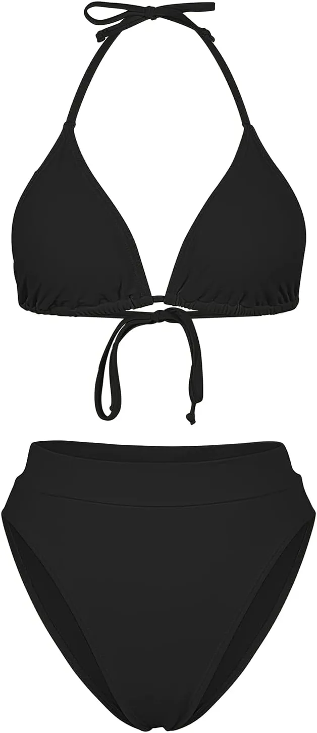 Kisscynest Women's 3 Pieces Swimsuit with Long Sleeve Mesh Shirt Coverup