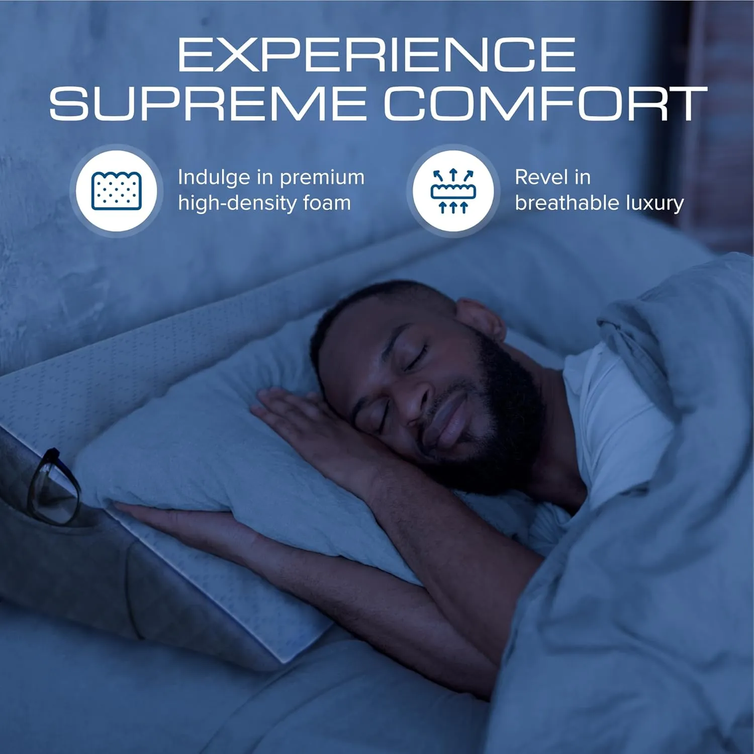 Kölbs Wedge Pillow Headboard Pillow, Flippable 2 Sided, Instantly Change Your Decor, Mattress Gap Filler Twin Size