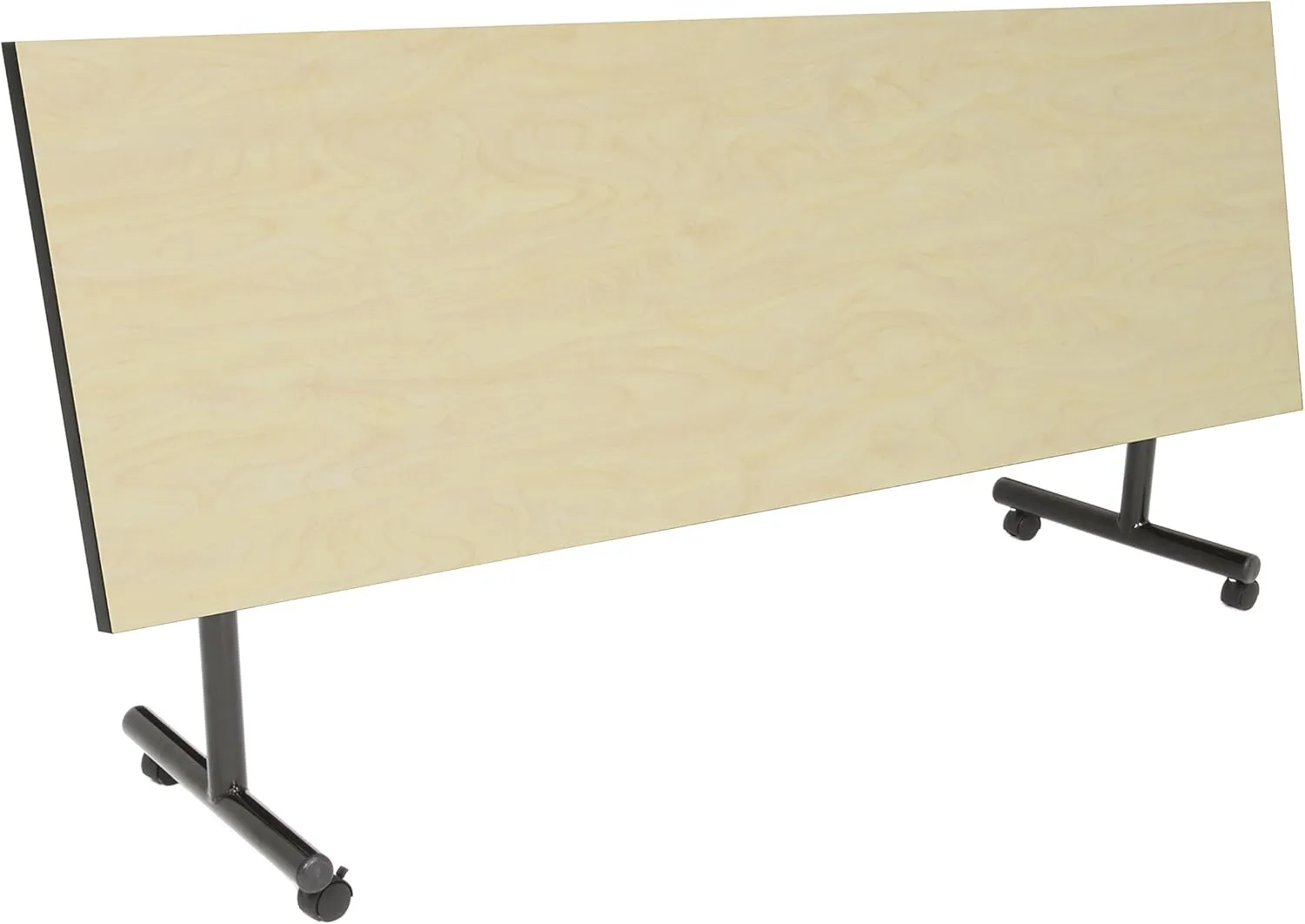 Kobe 84" Flip Top Mobile Training Table with Modesty- Maple