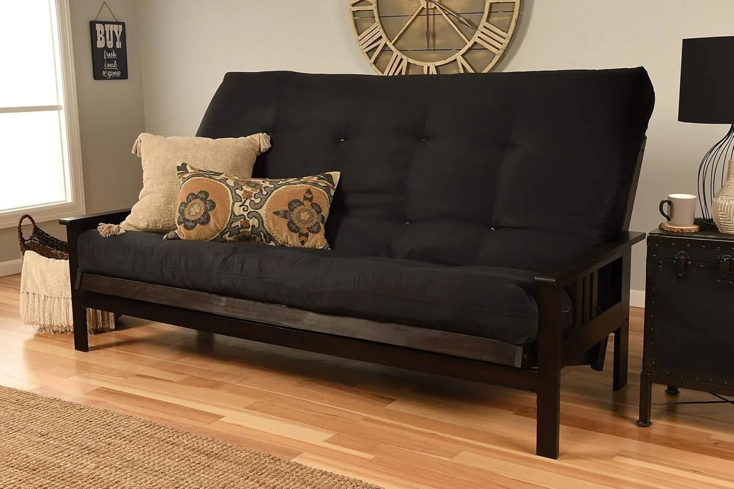 Kodiak Furniture Suede Black Queen-size Futon Mattress Only