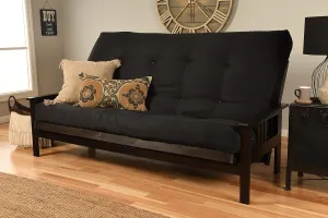 Kodiak Furniture Suede Black Queen-size Futon Mattress Only