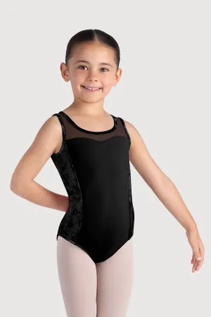 L55645G - Bloch Amelia Velvet Panel Girls Tank Leotard