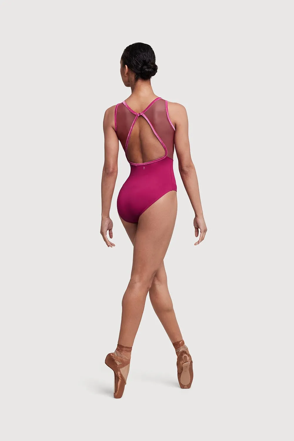 L55685 - Bloch Sofia Mesh Bow Back Womens Leotard