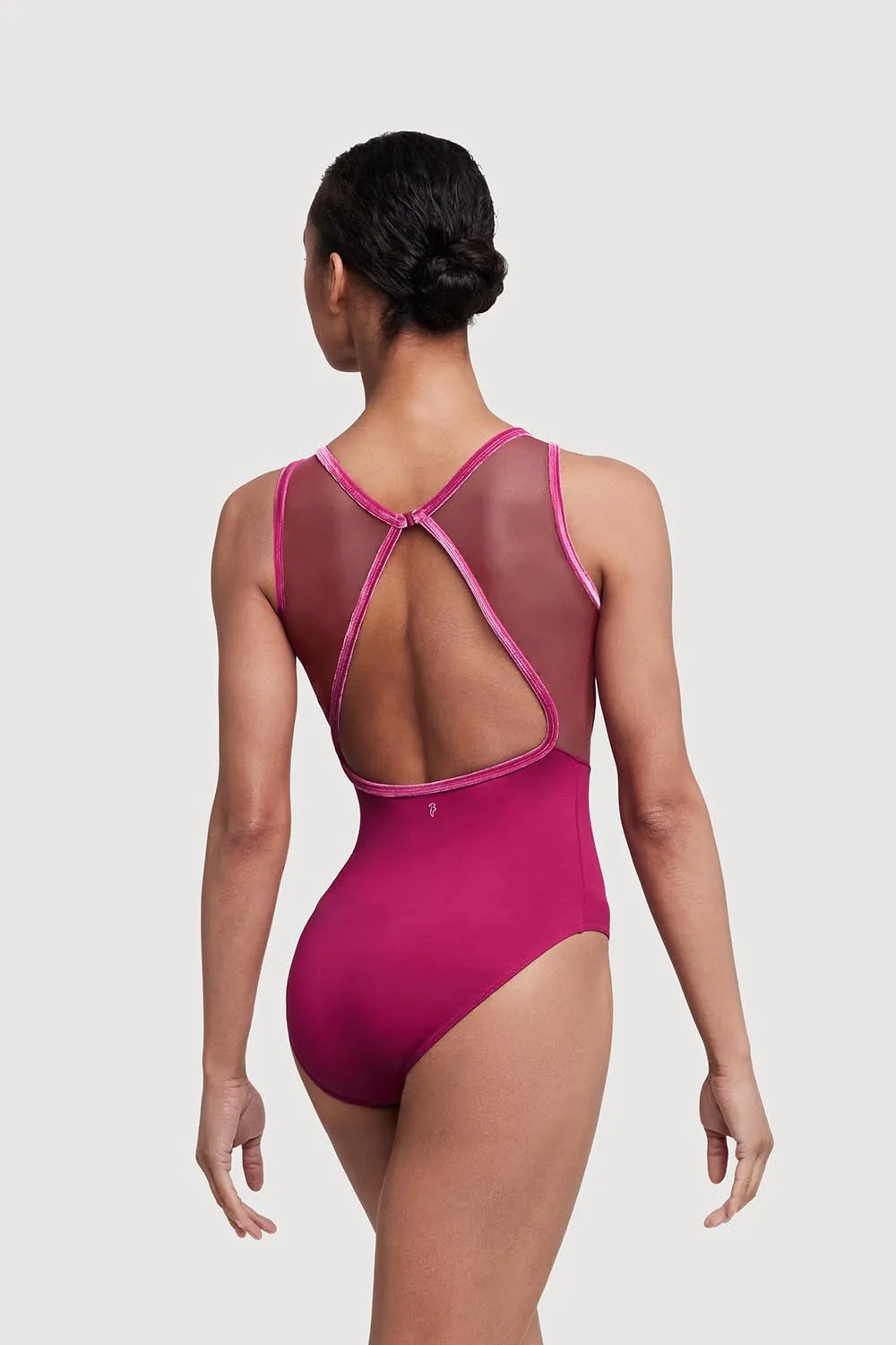 L55685 - Bloch Sofia Mesh Bow Back Womens Leotard