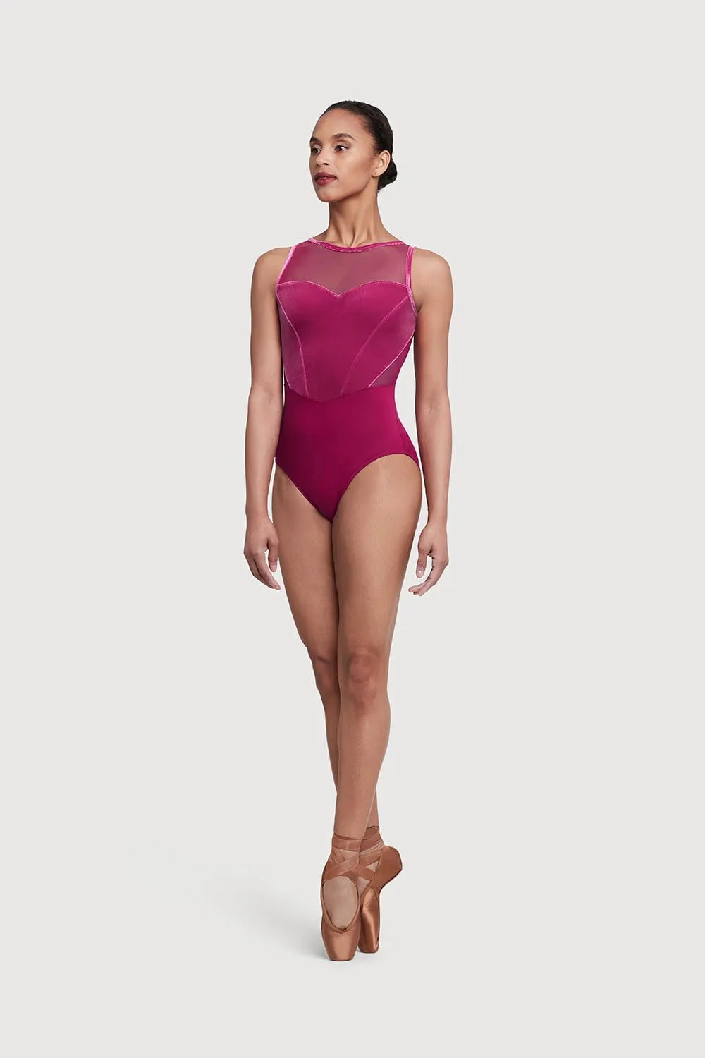 L55685 - Bloch Sofia Mesh Bow Back Womens Leotard