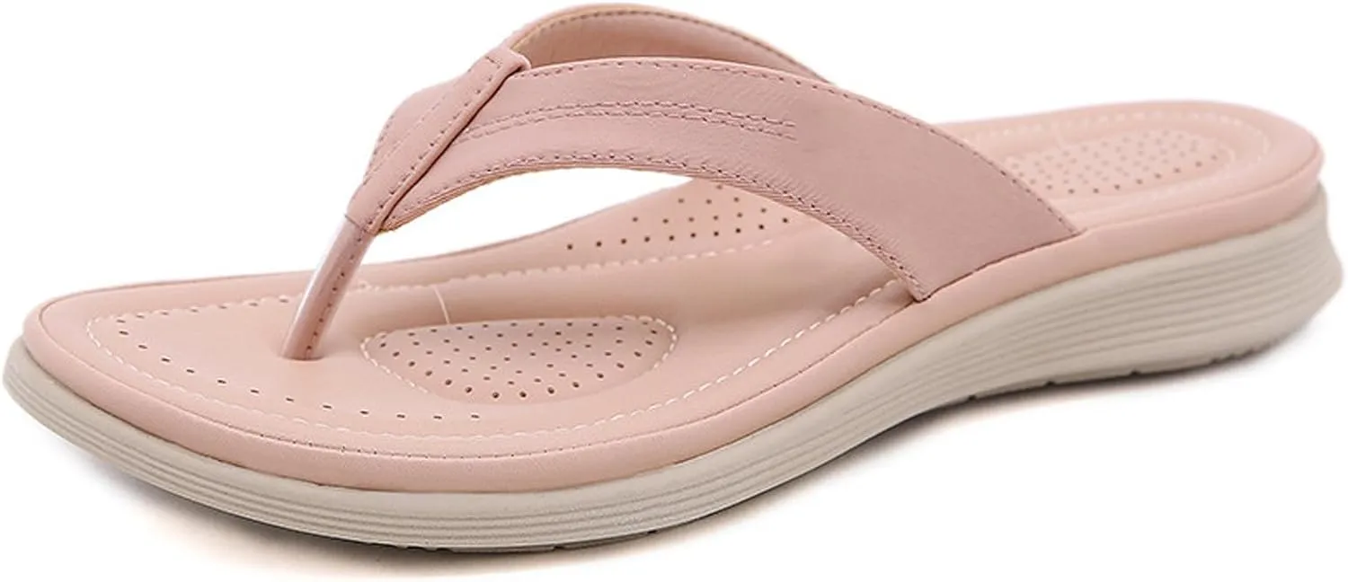 Ladies Summer Casual Solid Colour Thick Bottom Beach Large Size Slope Heel Sandal Clear Sandals for Women Flat Summer