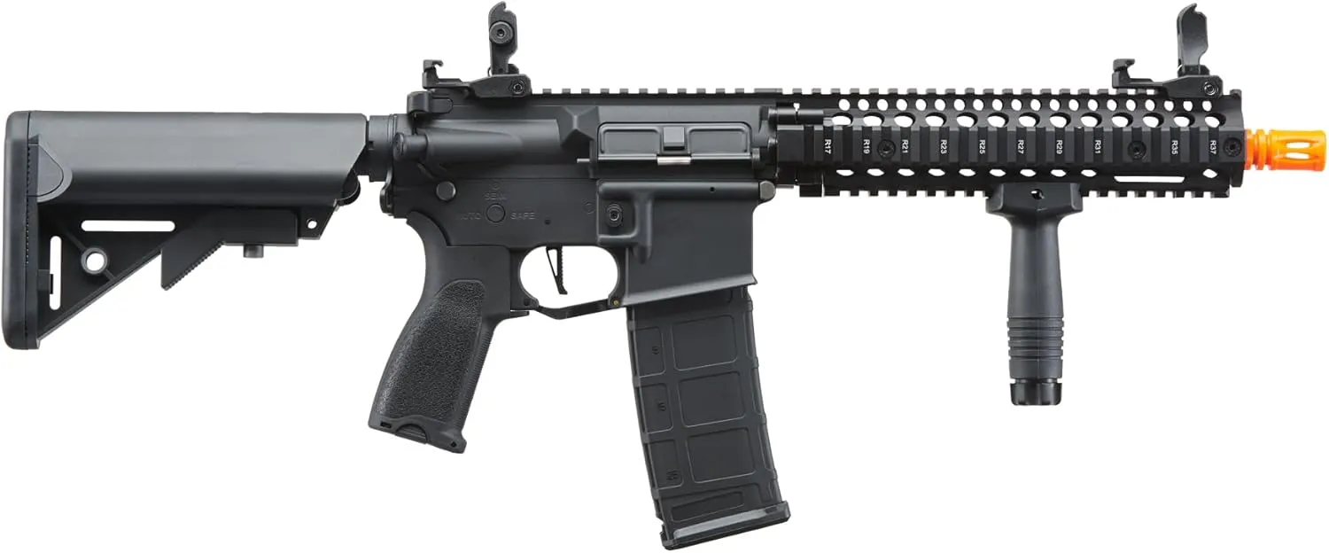 Lancer Tactical Gen 2 Raider Durable M4 Airsoft Gun w/Steel Front Rail, Grip & High Speed Mid Mag- 9.6v Nimh 1600 mAh Battery, Charger, and 1000 Rounds 0.20g BBS Included