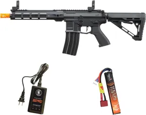 Lancer Tactical Gen 4 Nebula II ETU Predator 10" SBR Battery Pack SBR Full Steel CNC AEG Airsoft Gun (Battery & Charger Included)