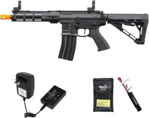 Lancer Tactical Gen 4 Nebula II ETU Predator 8" CQB Battery Pack Full Steel Airsoft Gun (Battery & Charger Inclueded)
