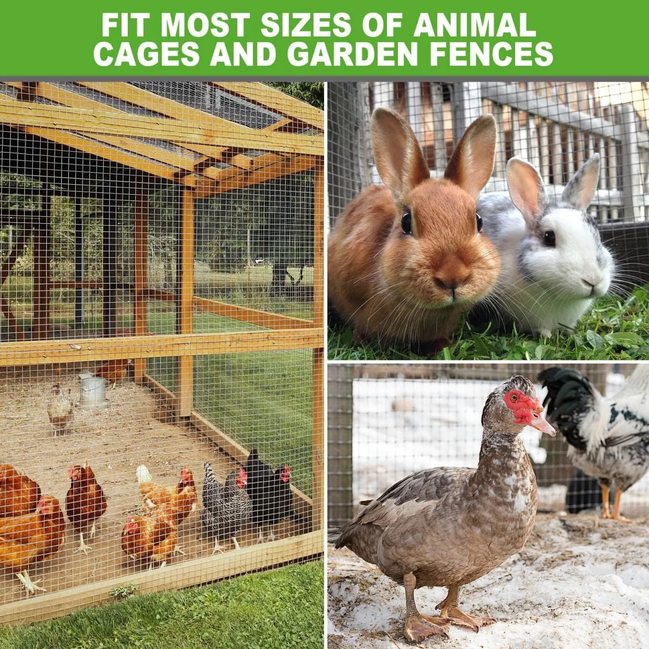 Land guard 19 Gauge Hardware Cloth, 1/2 inch 48inch×100ft Chicken Wire Fence, Galvanized Welded Cage Wire Mesh Roll Supports Poultry Netting Cage Fence………