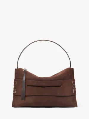 LARGE LOAFER BAG - SUEDE SHOULDER BAG