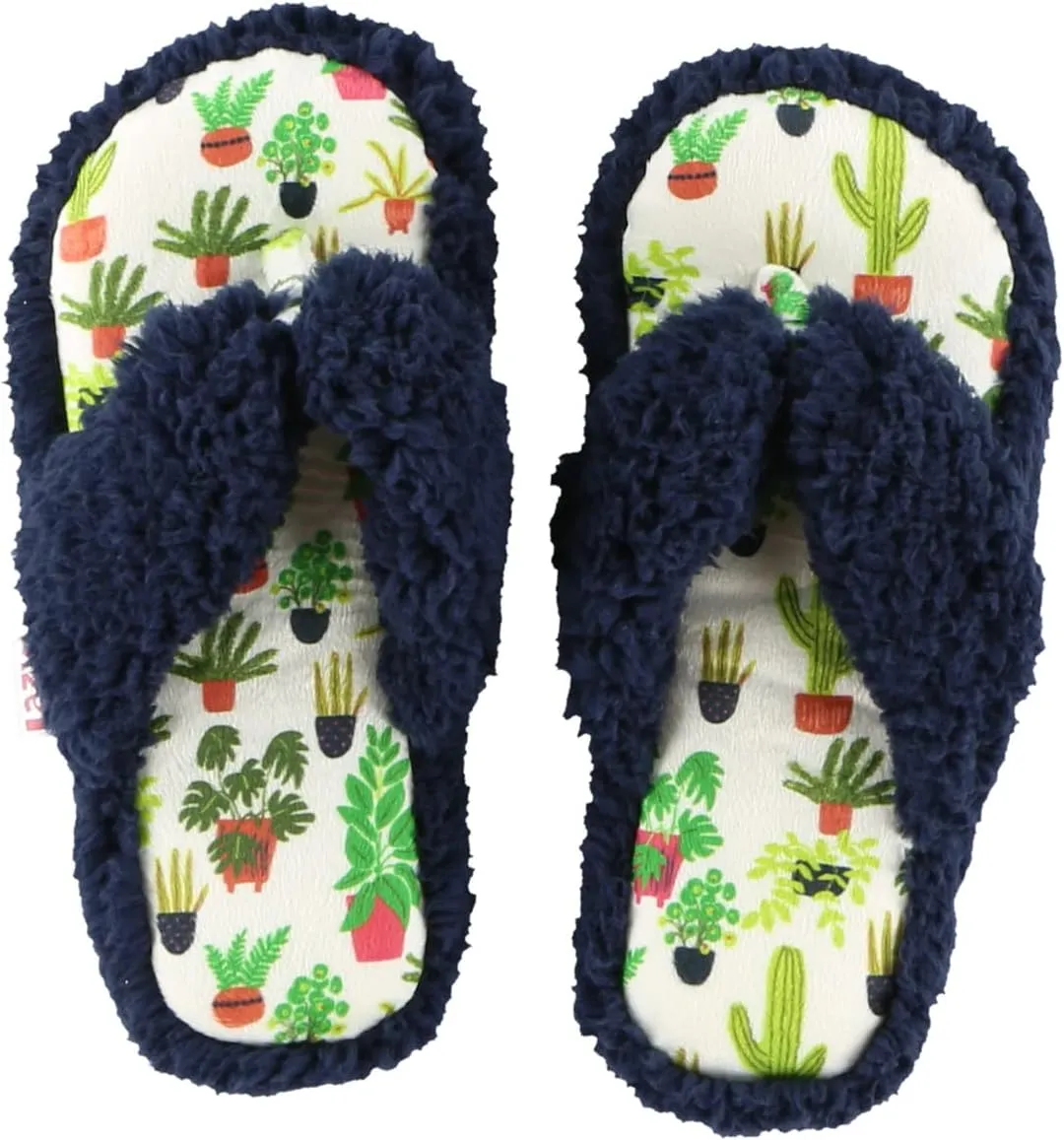 Lazy One Spa Flip-Flop Slippers for Women, Girls' Fuzzy House Slippers