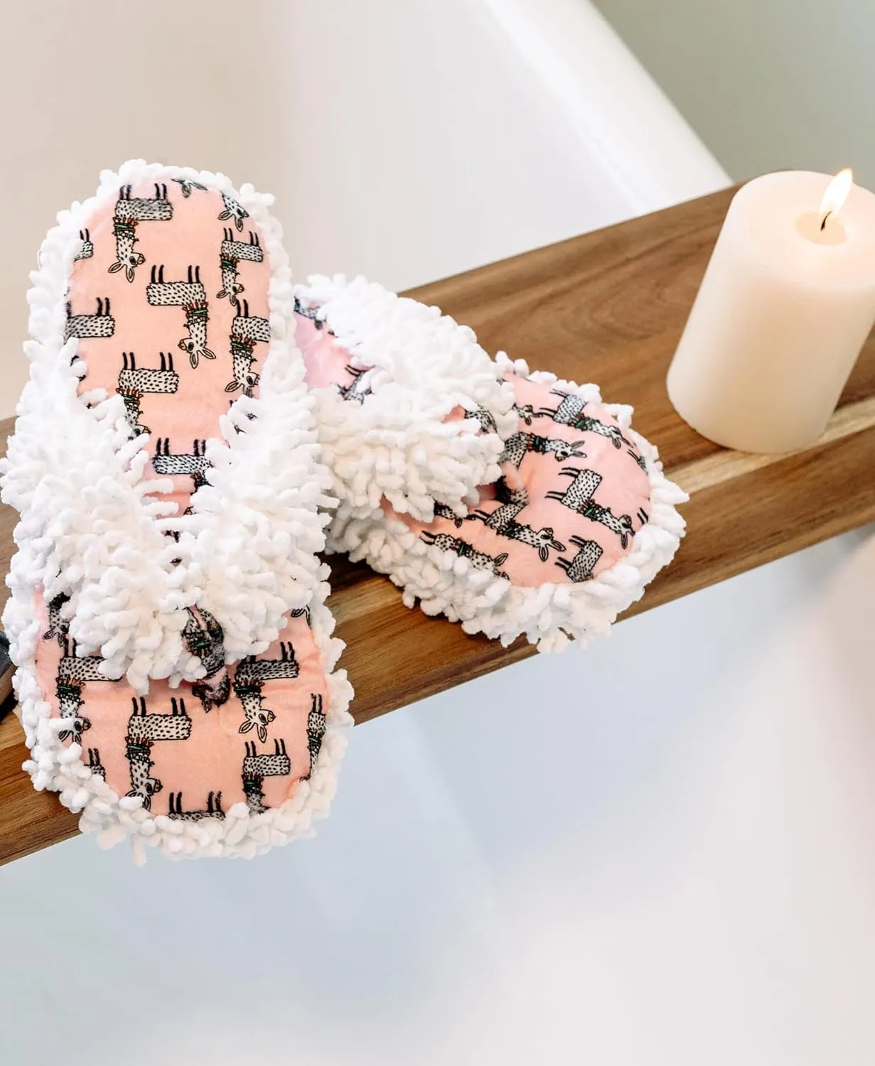 Lazy One Spa Flip-Flop Slippers for Women, Girls' Fuzzy House Slippers