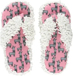 Lazy One Spa Flip-Flop Slippers for Women, Girls' Fuzzy House Slippers