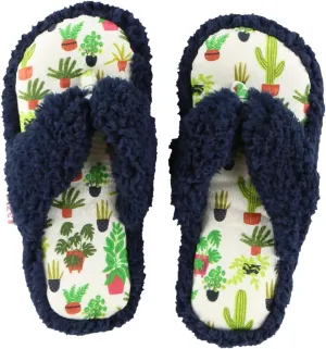 Lazy One Spa Flip-Flop Slippers for Women, Girls' Fuzzy House Slippers