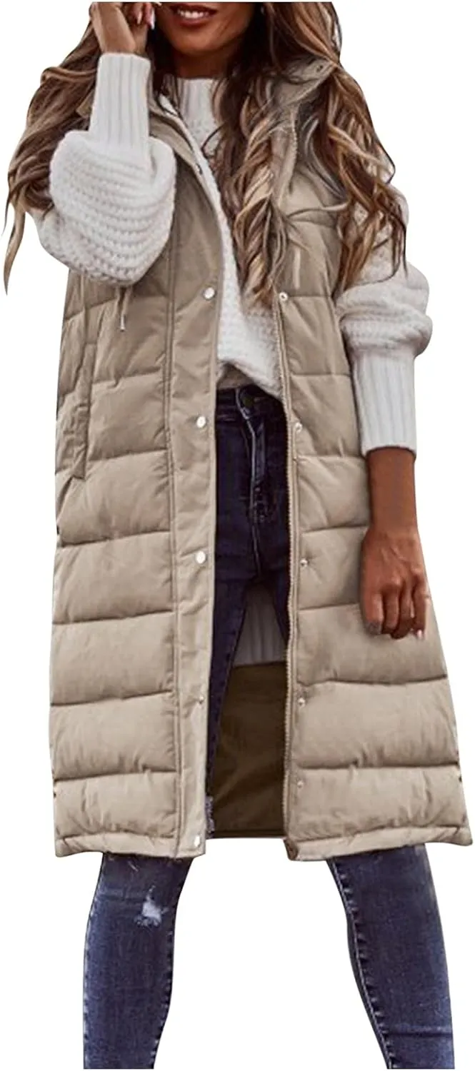 LCMTWX Womens Cardiagn Womens Winter Short Vest Lightweight Sleeveless Warm Jacket Down Vest Padded Vest Check Coat