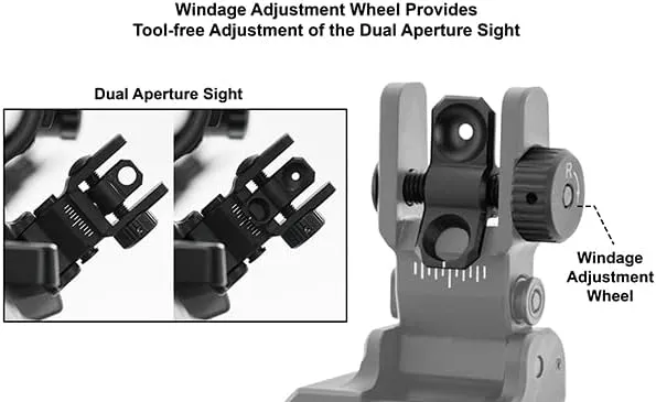Leapers 45 Degree Offset Flip-Up Backup Sights Picatinny Rail Mount