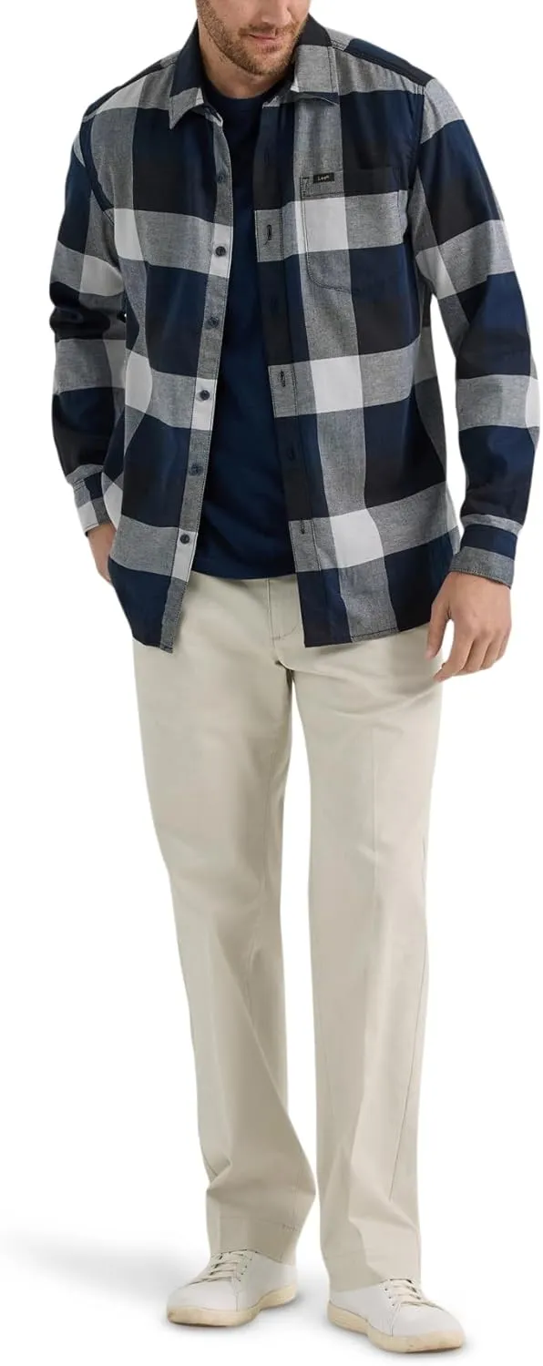 Lee Men's Extreme Motion Flat Front Regular Straight Pant