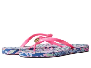 Lilly Pulitzer Pool Flip-Flop Oyster Bay Navy You'Ve Been Spotted 9/10 M