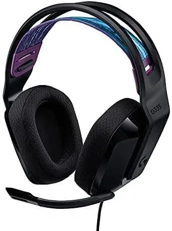 Logitech G335 Wired Gaming Headset, with Flip to Mute Microphone, 3.5mm Audio Jack, Memory Foam Earpads, Lightweight, Compatible with PC, Playstation, Xbox, Nintendo Switch – Black (Renewed)