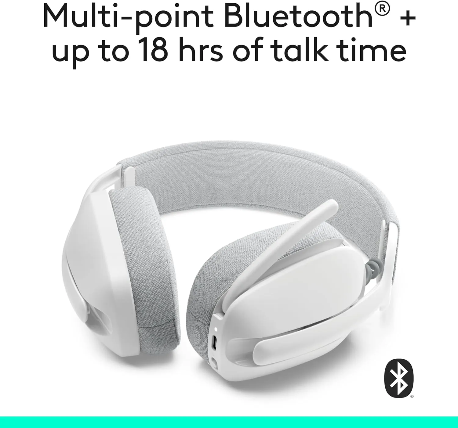 Logitech Zone Vibe 100 Headset Wireless Head-Band, W128277661 (Wireless Head-Band Calls/Music Bluetooth White)
