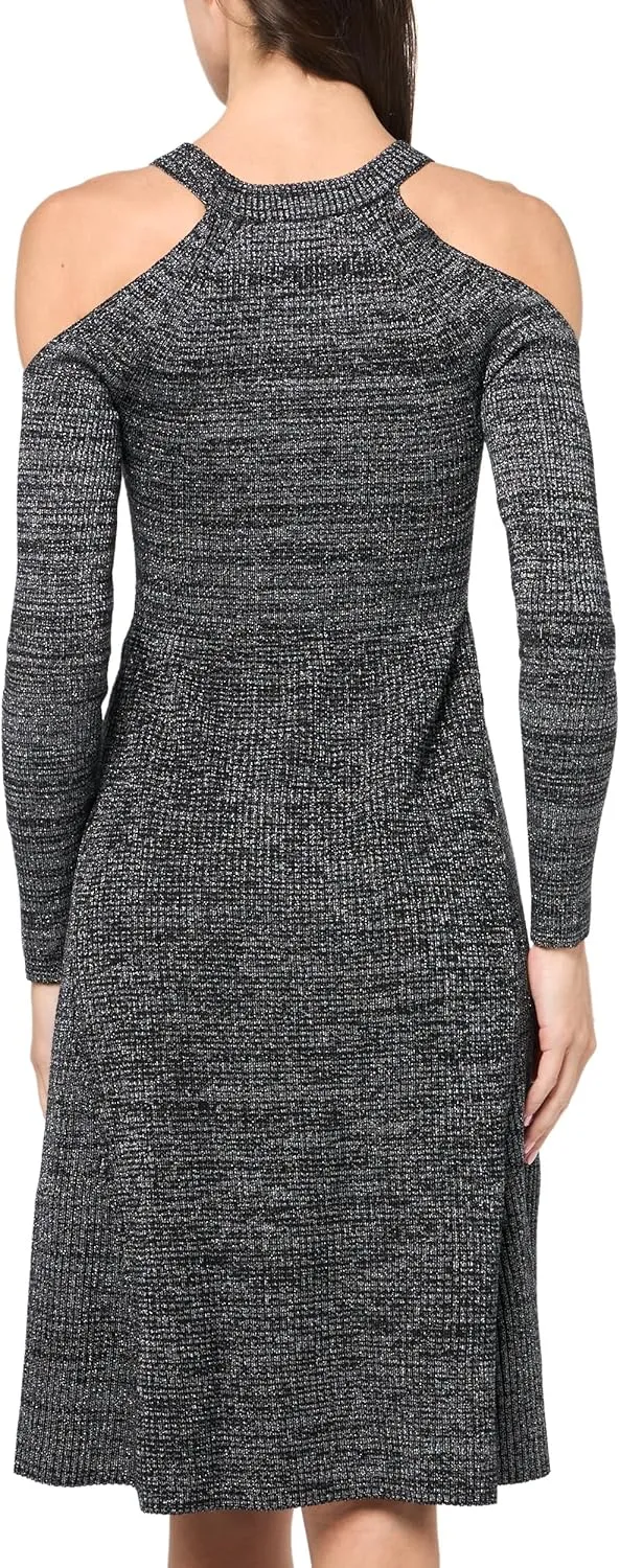 London Times Women's Knit Lurex Shine Dressy Occasion Event Sweater Dress