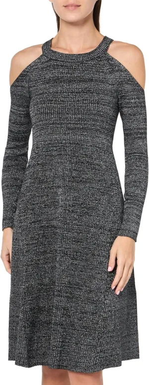 London Times Women's Knit Lurex Shine Dressy Occasion Event Sweater Dress