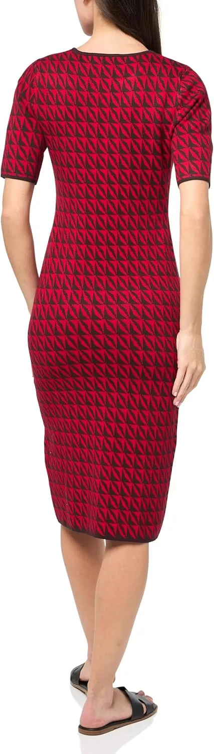 London Times Women's Knit Sweater Fall Boot Dress