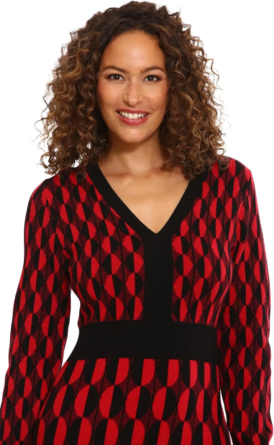 London Times Women's Knit Sweater Fall Boot Dress