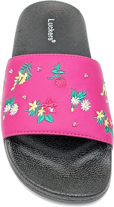 Luckers Women Tropical EVA Floral Slide Sandals