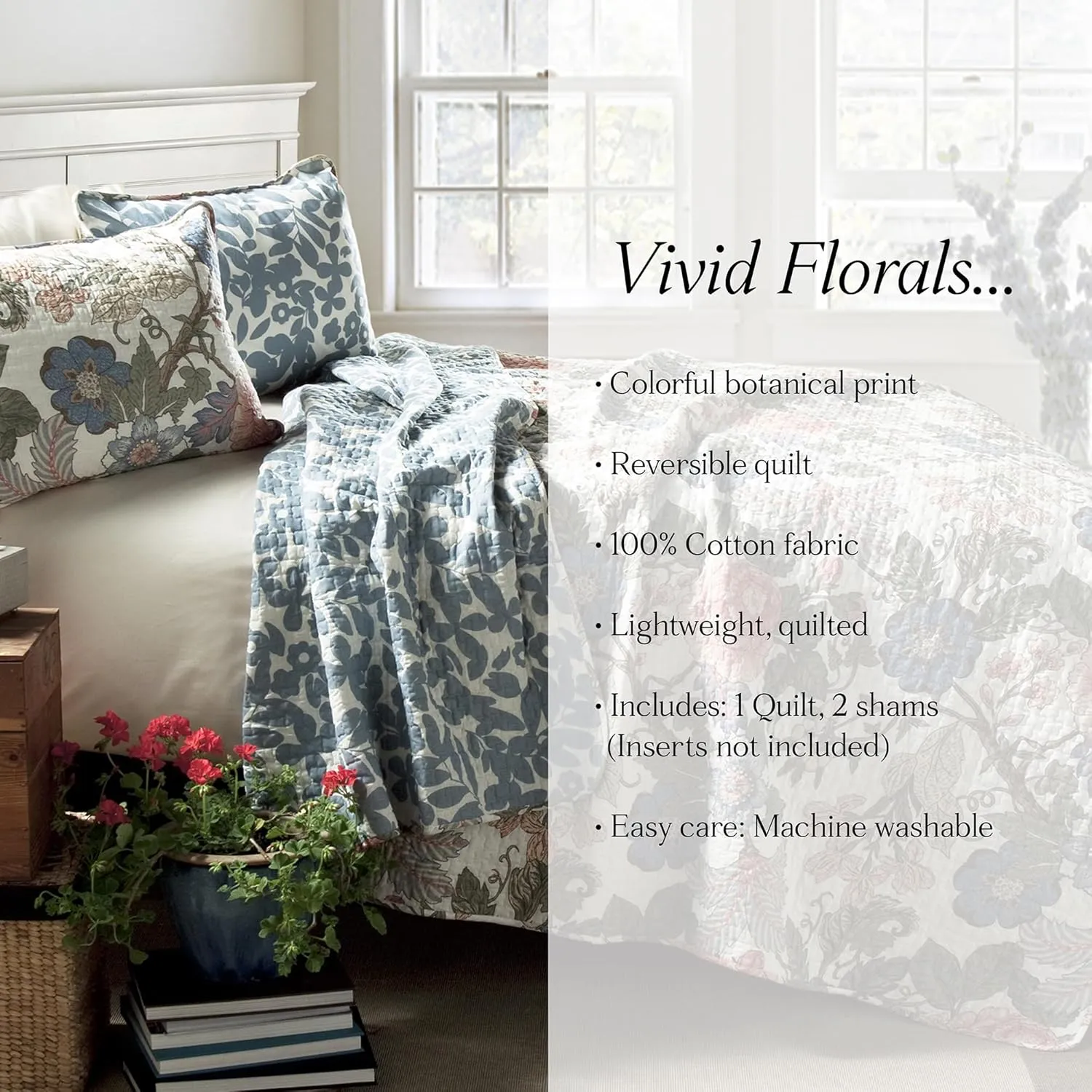 Lush Decor Sydney 3 Piece Quilt Set, King/Cal King, Green & Blue