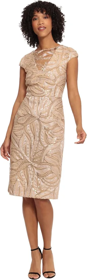 Maggy London Women's Holiday Sequin Dress Event Occasion Cocktail Party Guest of