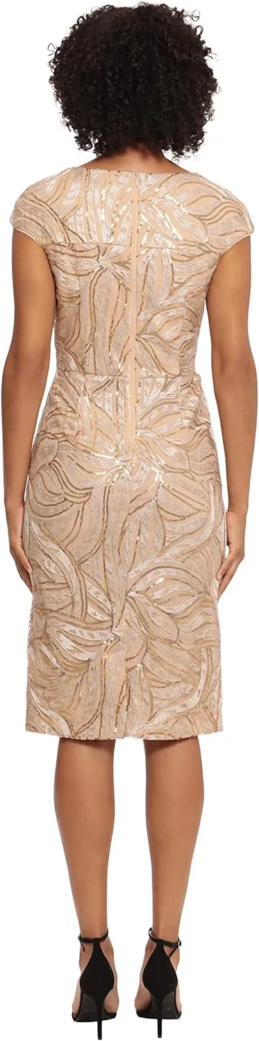 Maggy London Women's Holiday Sequin Dress Event Occasion Cocktail Party Guest of